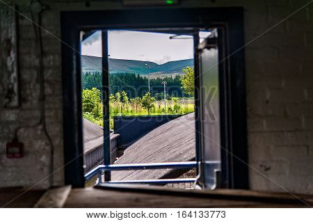 BLACFORD PERTHSHIRE SCOTLAND UK September 16 2016 Machinery of Tullibardine whiskey distillery in the highlands of scotland