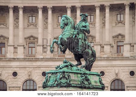 The monument to a man on horseback