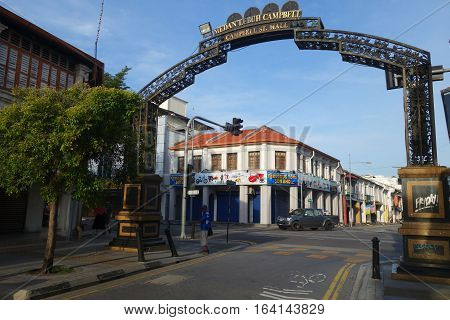 Sign Of Campbell Street With Blue Sky