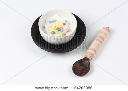 Colorful Dumplings In Coconut Cream, Bua Loi Khai Waan.