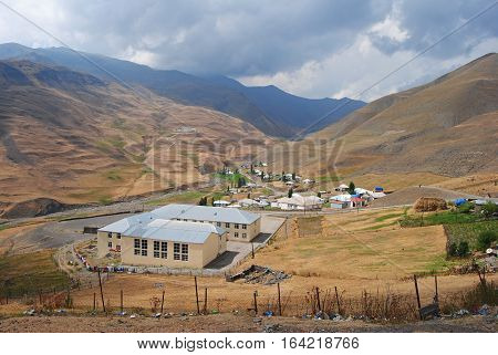 School in Xinaliq village in Azerbaijan, at the altitude of 2335 meters.