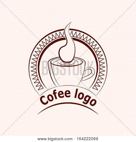 coffee or cup of tea logo template for design