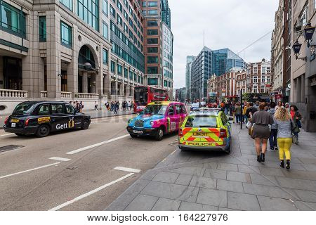 Street View At Bishopsgate In The City Of London