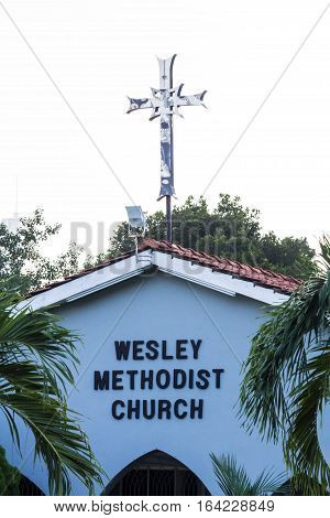 Georgetown, Penang - November 19, 2016 : Penang Wesley Methodist Church is one of the oldest churches in the country. 
It has been around for more than a century which possibly dates back to 1891.