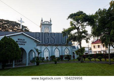 Georgetown, Penang - November 19, 2016 : Penang Wesley Methodist Church is one of the oldest churches in the country. 
It has been around for more than a century which possibly dates back to 1891.