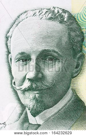 Slobodan Jovanovic portrait from Serbia's money - 5000 dinar's