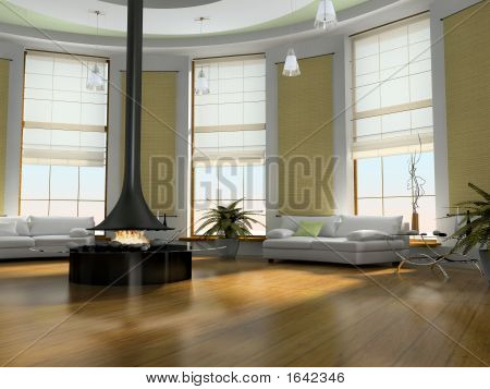 Ev iç 3D render