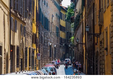 Street Scene In The Old Town Of Florence