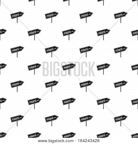 Sign Miami beach pattern. Simple illustration of sign Miami beach vector pattern for web