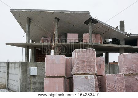 Flight With The Building Blocks Are In A Ruined House