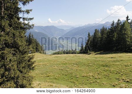 view of the  Valley Isarco in south Tyrol in Italy