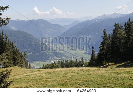 view of the  Valley Isarco in south Tyrol in Italy