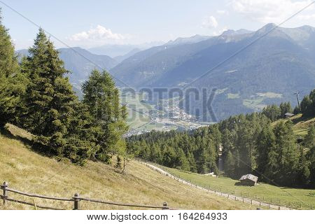 view of the  Valley Isarco in south Tyrol in Italy