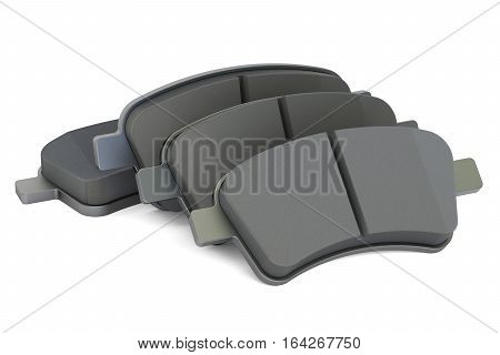 Brake pads 3D rendering isolated on white background