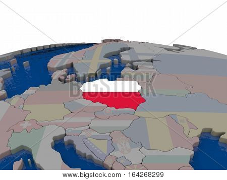 Poland With Flag