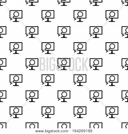 Finding information on computer pattern. Simple illustration of finding information on computer vector pattern for web