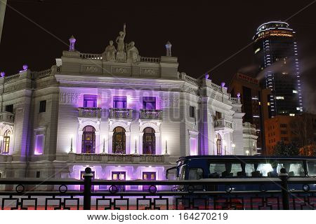 building of a bygone era and modern building