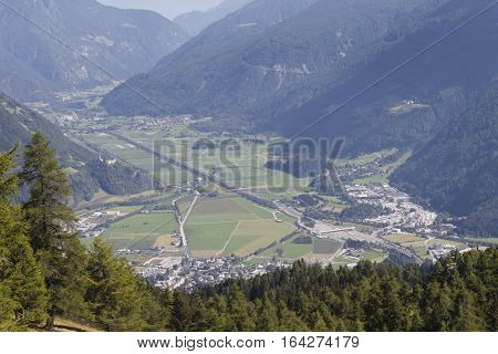 view of the  Valley Isarco in south Tyrol in Italy