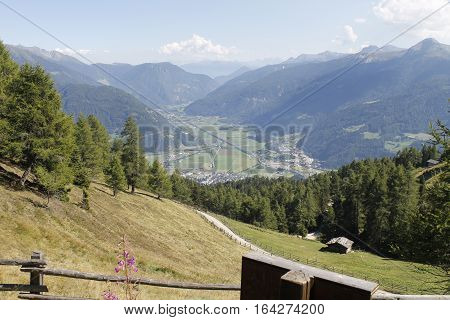 view of the  Valley Isarco in south Tyrol in Italy