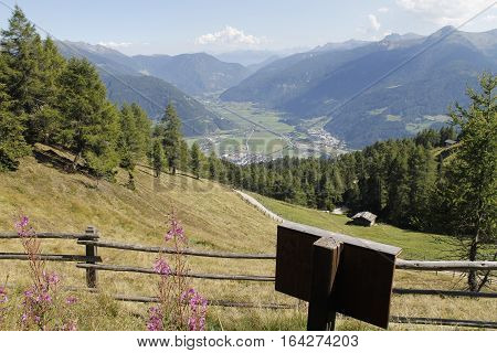 view of the  Valley Isarco in south Tyrol in Italy