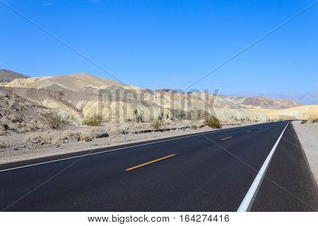Perspective road from death valley national park California USA