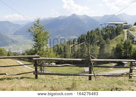 view of the  Valley Isarco in south Tyrol in Italy