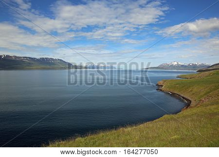 Eyjafjordur, the longest Fjord in Iceland. Europe