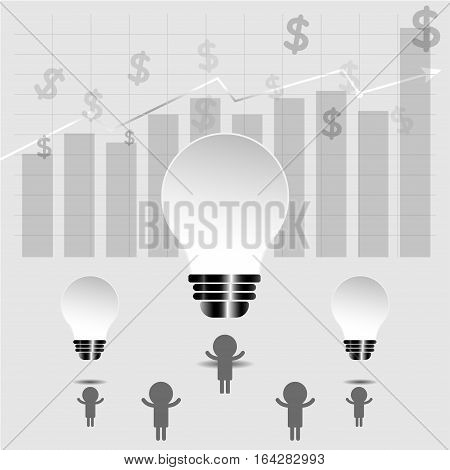 Business idea background- vector.
profit graph, stock graph business.
Business Combined force.