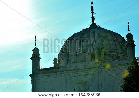 the shrine and the sun flare. captured in a mid day to get sun flare