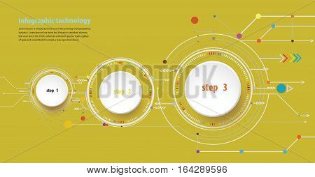 Vector illustration Hi-tech digital and engineering telecoms technology concept for infographic a business plan concept diagram flowchart steps parts timeline workflow layout and content chart.