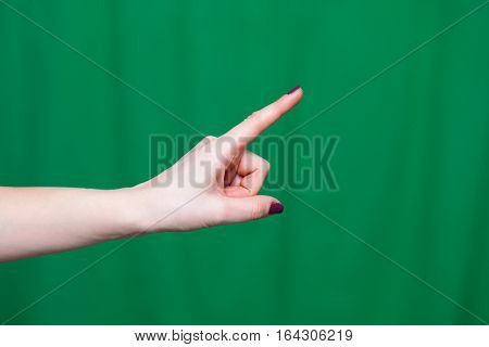 Hand Female Fingers Indicates