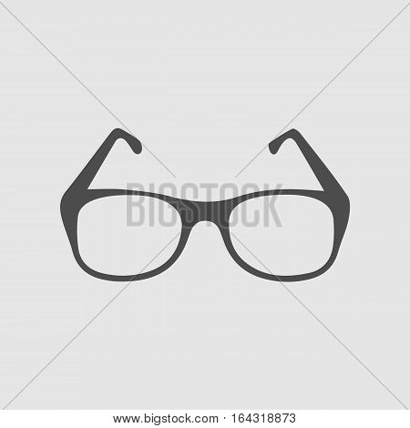 Glasses vector icon. Simple silhouette vector illustration EPS 10.