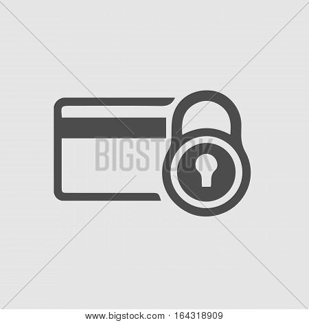 Security credit card simple isolated vector icon eps 10.