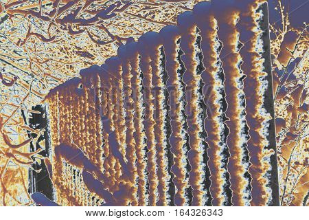 abstraction with sculptured objects and clear contours flowers transitions