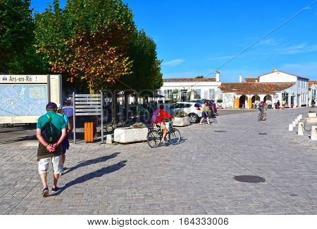 Ars en Re France - september 26 2016 : the picturesque village in autumn