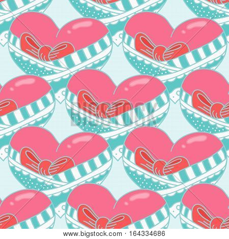 Seamless Pattern With Hearts