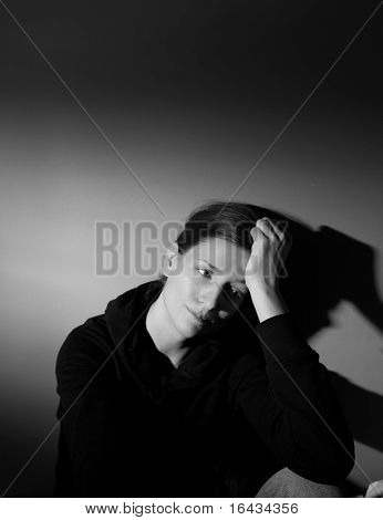 Ung kvinde lider af svær depression