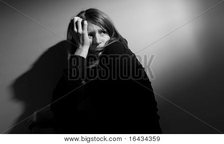 Ung kvinde lider af svær depression