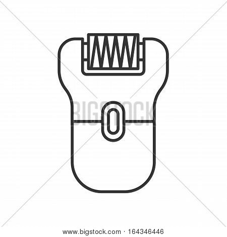 Epilator linear icon. Thin line illustration. Contour symbol. Vector isolated outline drawing