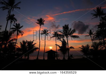 Coconut beach sunrise at Ang Thong island,Thailand.