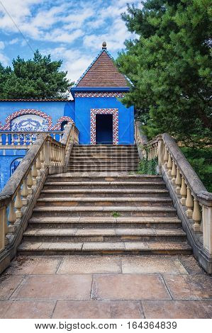 Landgraaf, Netherlands - July 12, 2016: The Palacio dos Marquises de Fronteira in Lisbon was the inspiration for this garden and gallery.
