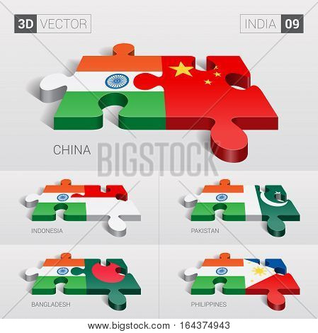 India puzzle part joint with China, Indonesia, Pakistan, Bangladesh, Philippines.