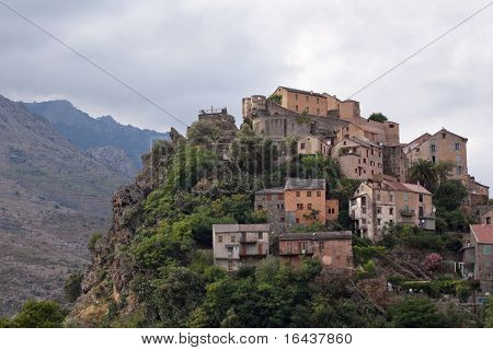 Ansicht von Corte, Korsika, Frankreich