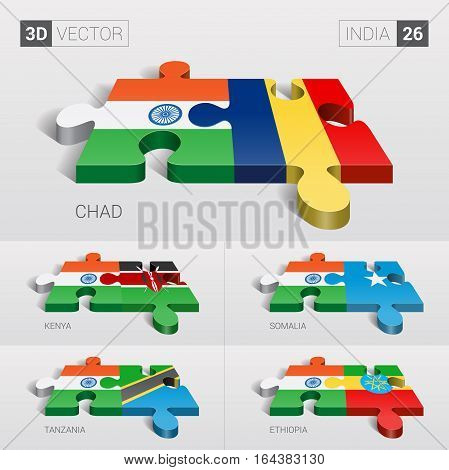 India puzzle part joint with Chad, Kenya, Somalia, Tanzania, Ethiopia.