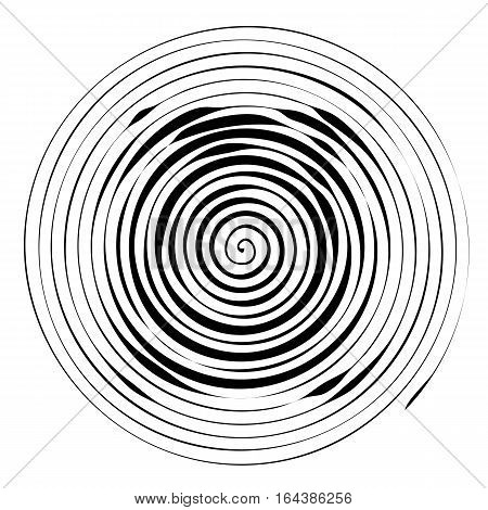 Vector Spiral. No Gradient. Texture.concentric Lines, Circular, Rotating Background. Volute. Pattern