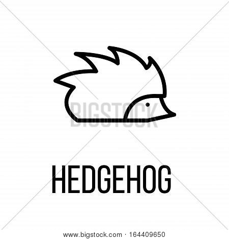 Hedgehog icon or logo in modern line style. High quality black outline pictogram for web site design and mobile apps. Vector illustration on a white background.