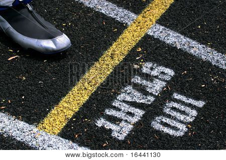 linea di partenza di 100 metri