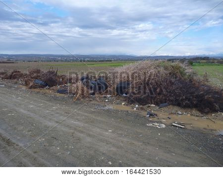Abandoned Stony Coast In Cyprus