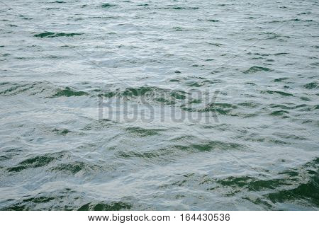 Dark blue background of water surface. Ocean water surface texture. Deep sea waves