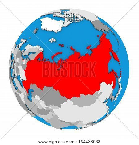 Russia On Globe